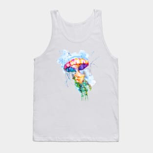 Colorful Watercolor Jellyfish Tank Top